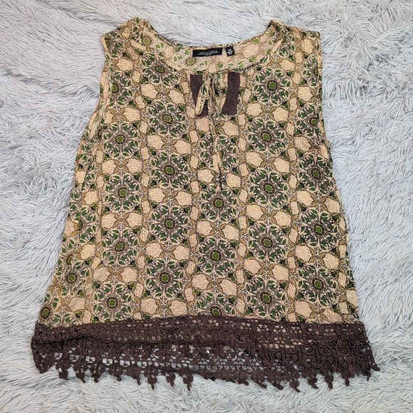 Notations Tops - Notations Shirt Womens‎ M Petite Blouse Paisley Top Casual Comfy Sleeveless